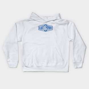 Slant 6 Power - Blue + White Kids Hoodie